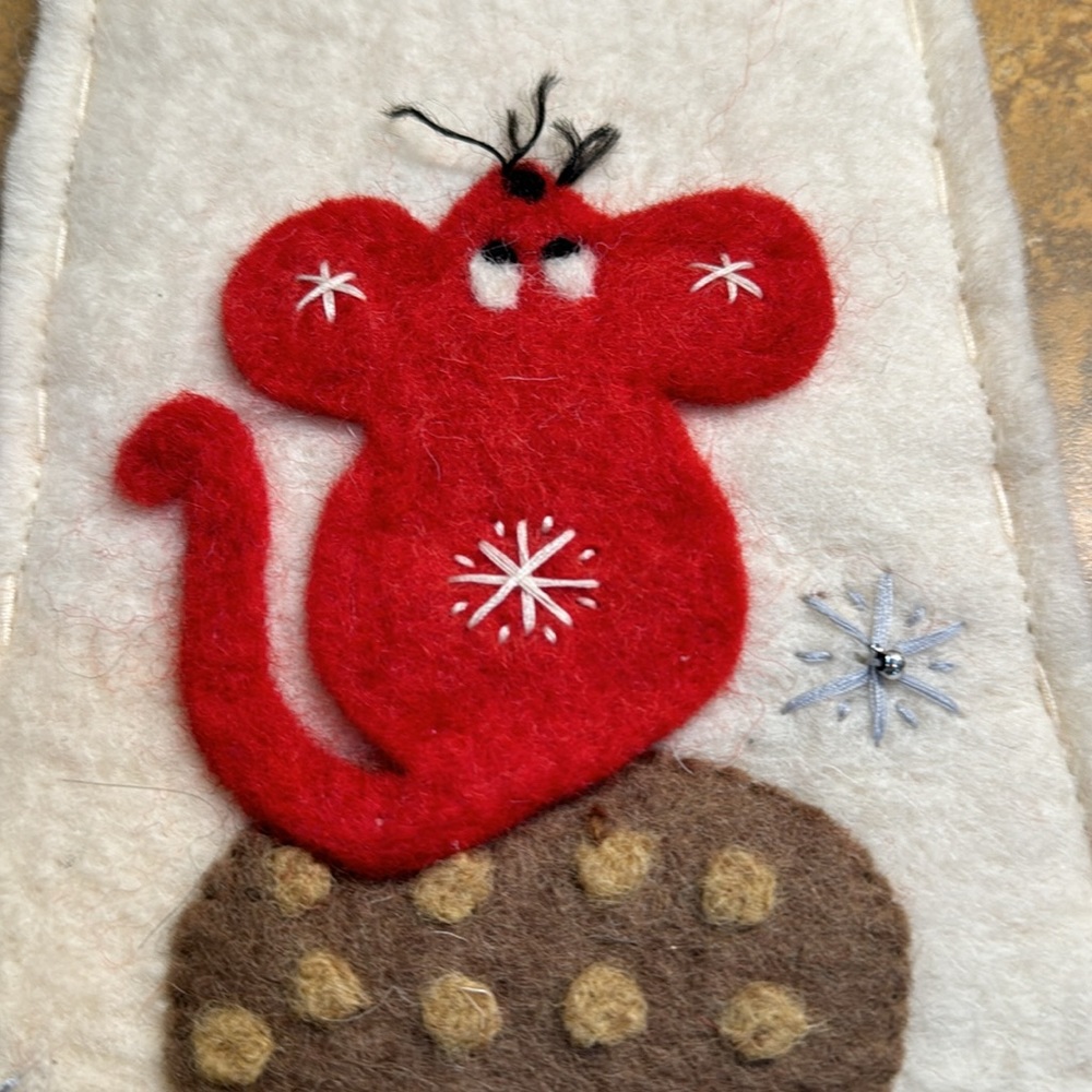 Felted Christmas stockings set of two - Picture 4 of 10